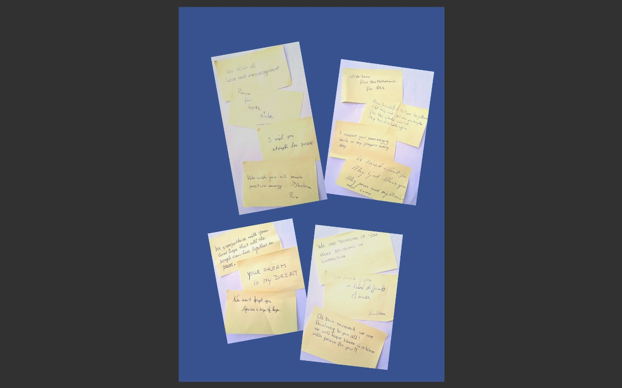 Teken van bemoediging aan Neve Shalom Wahat al-Salam